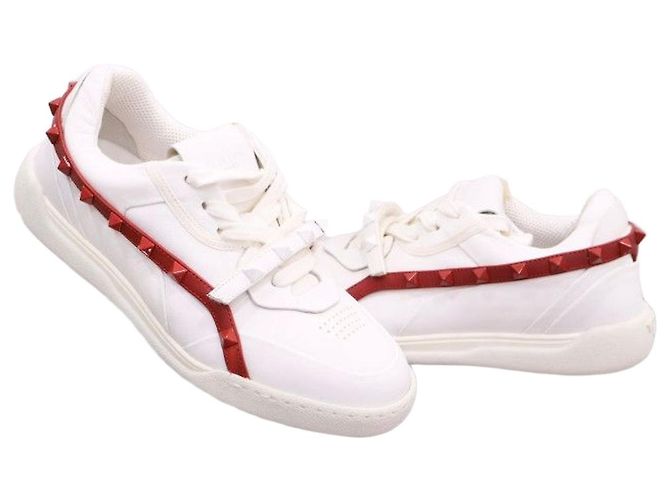 Valentino Rockstud Sneaker Leder Rot