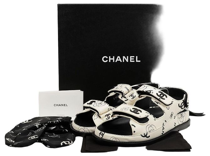 Chanel Multi CC Velcro Sandals