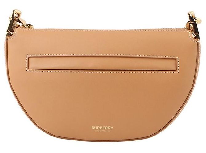 Burberry Mini Bolsa de Ombro Olympea em Couro com Corrente Dourada