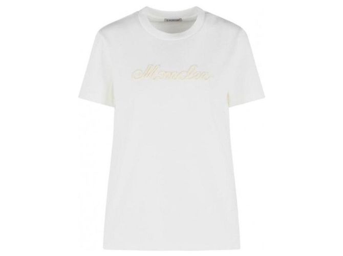 Moncler Baumwoll-T-Shirt mit besticktem Logo