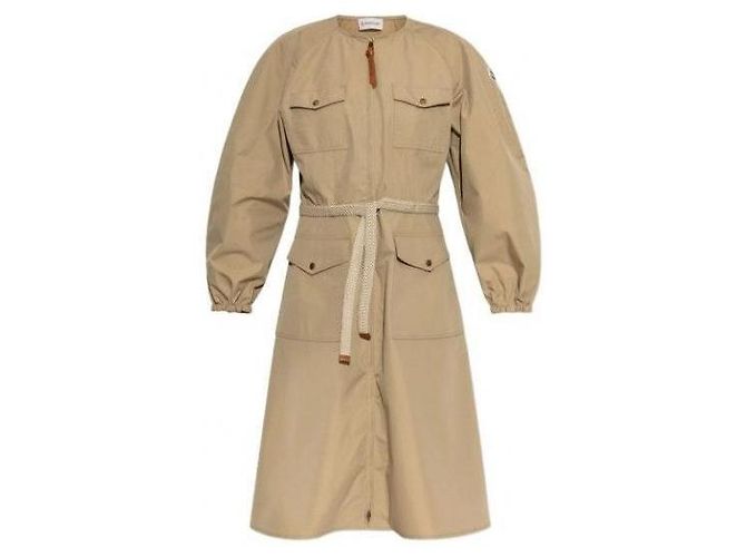 Mini abito in cotone Moncler Beige