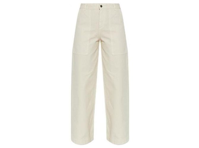 Calças de algodão Moncler Bege