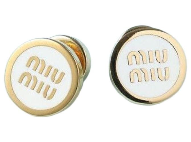 Miu Miu Pendientes de metal esmaltado