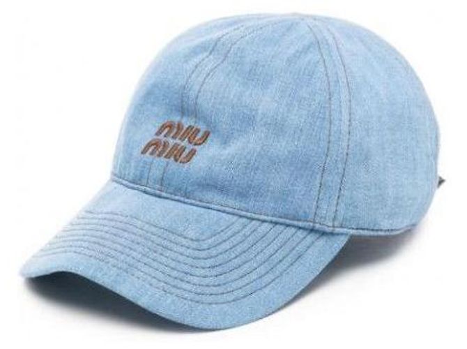 Miu Miu Denim Baseball Cap Blue