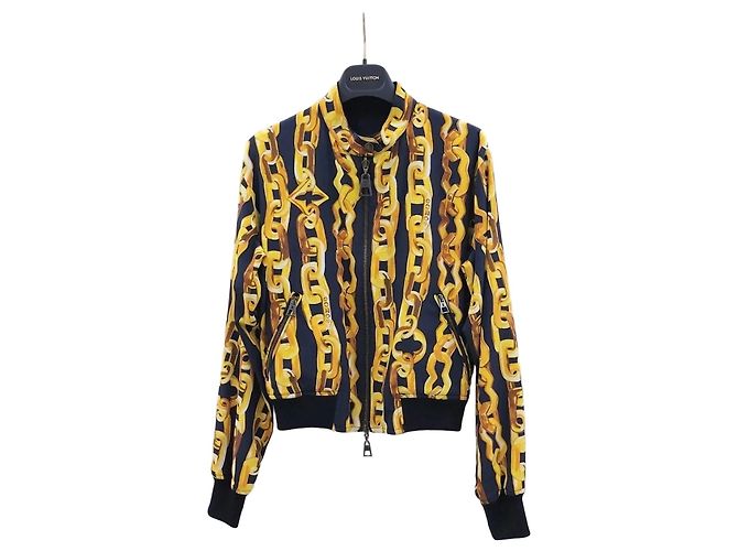 Louis Vuitton Chain Print Bomber Monogram Jacket