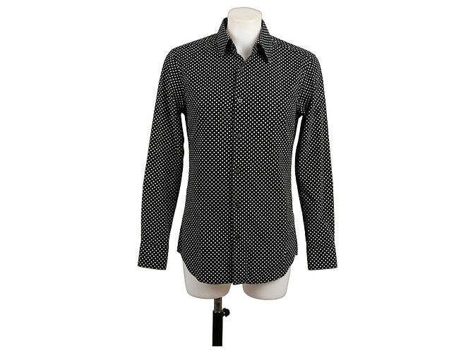Givenchy Baumwollhemd schwarz mit Polka Dots