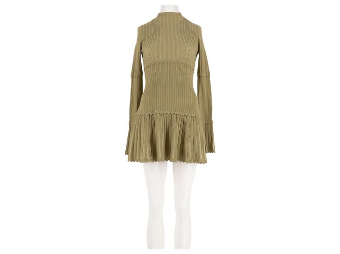 Autre Marque MESHKI Kleid in Khaki mit Rüschen