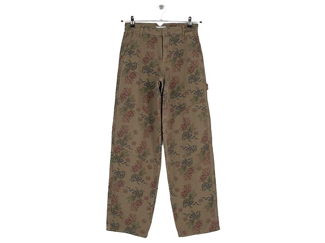 Autre Marque Pantalones de algodón caqui