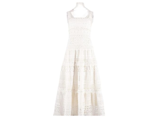 Maje Vestido de algodón blanco