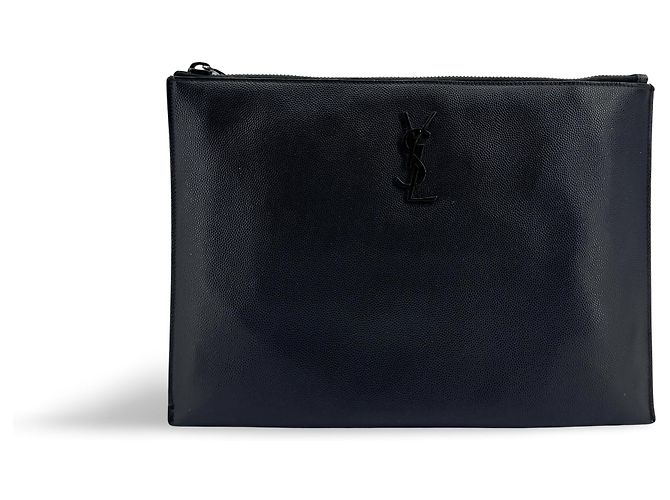 Autre Marque Saint Laurent Classic Monogram Zip Leather Large