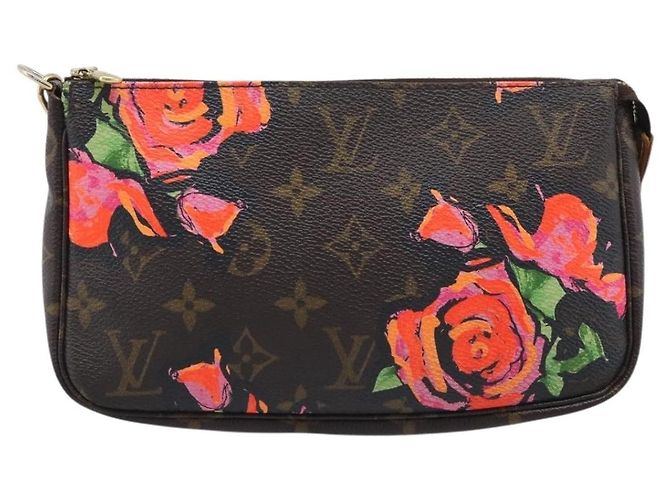 Louis Vuitton Pochette Accessoires Limited Edition Monogram Roses MM