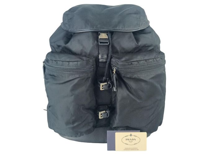 Prada V163 Black Nylon Backpack
