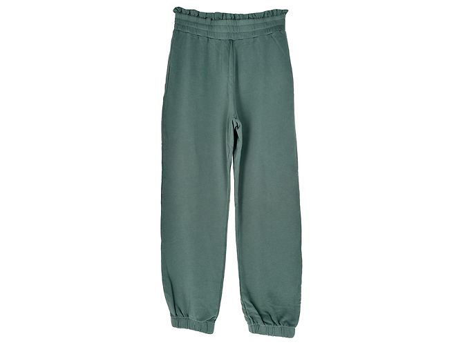 Loveshackfancy Jogginghose mit elastischem Bund aus grüner Baumwolle