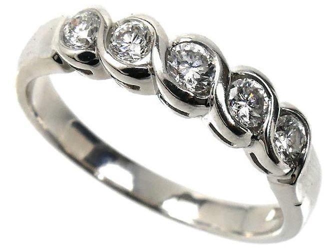 Autre Marque Platinring mit Diamanten