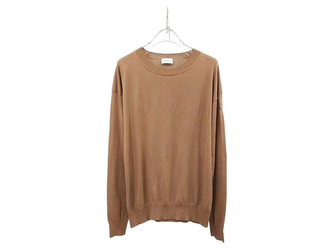 Moncler Logo Patch Brown Knit