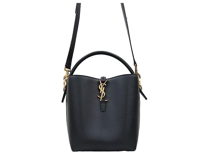 Autre Marque SAINT LAURENT Borsa a secchiello nera in pelle
