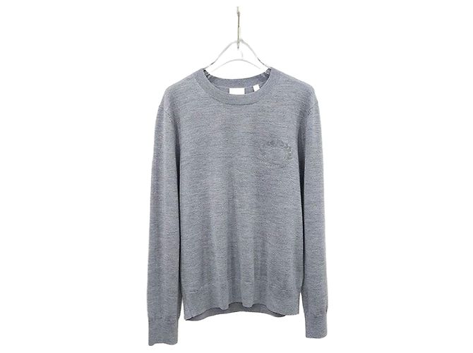 Burberry Wollpullover mit gesticktem Eichenlaub-Wappen