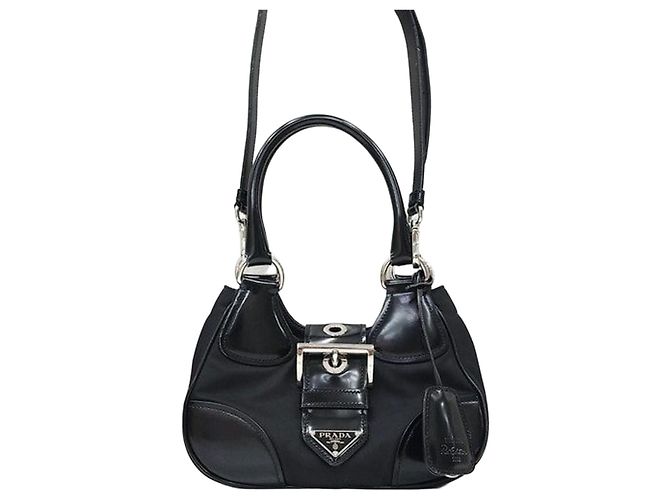 Prada Borsa Moon in nylon e pelle