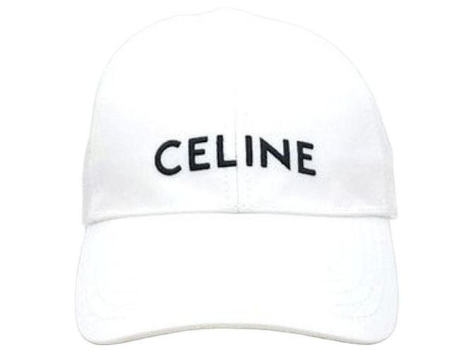 Céline Boné de beisebol em algodão branco