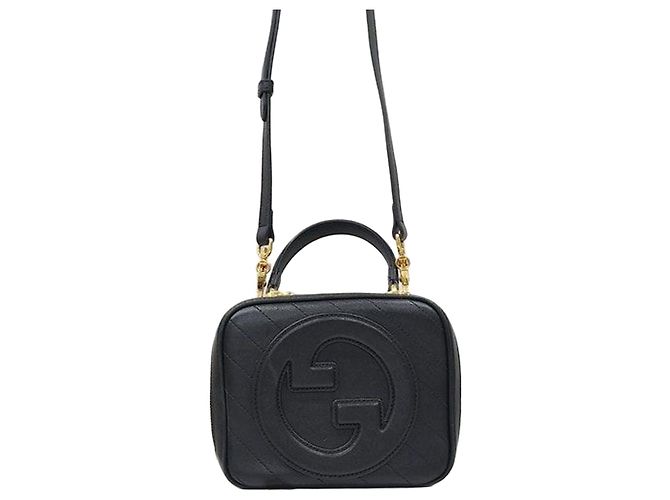 Gucci Borsa a mano e a tracolla Vanity Interlocking Blondie Nera