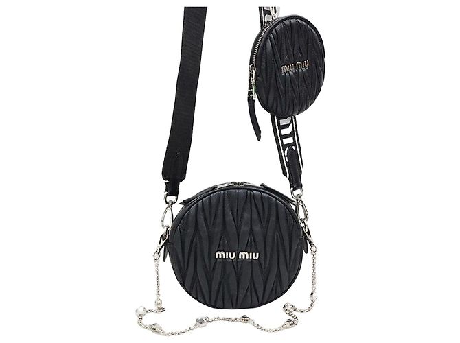 Miu Miu Borsa multi-spalla Round Matelassé Logo Strap