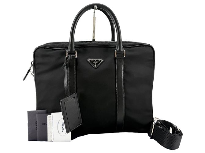 Prada Nylon Triangle Logo Men's Briefcase