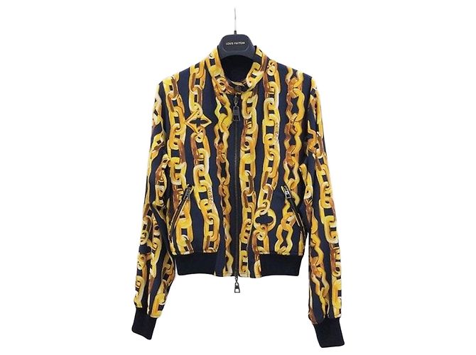 Louis Vuitton Chain Print Bomber Monogram Jacket