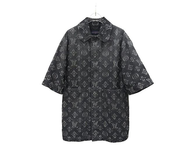 Louis Vuitton Kurzärmeliges Chambray-Hemd mit Monogramm