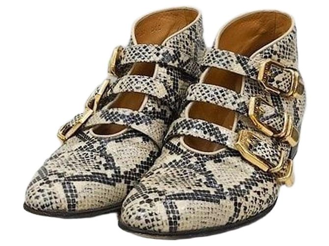 Gucci Python Ankle Boots Green Leather