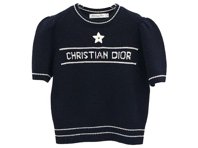 Dior Kaschmir-Pullover Kurzarm aus Wollstrick