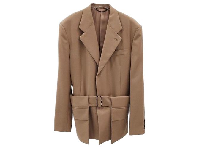 Louis Vuitton Damier-Jacke mit Gürtel
