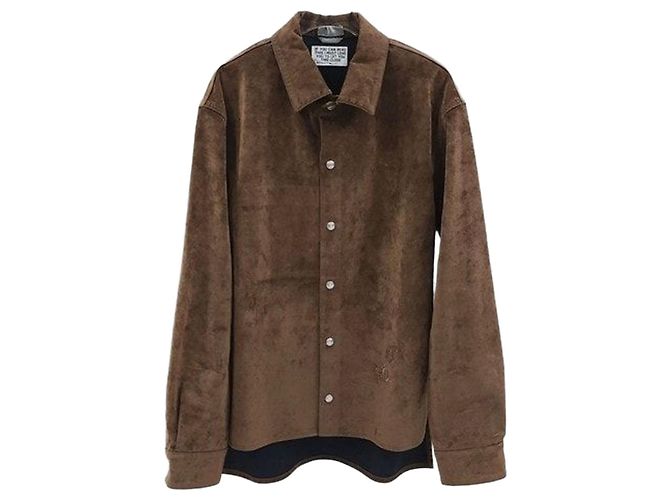 Dior Sovracamicia Cactus Jack in denim di cotone marrone
