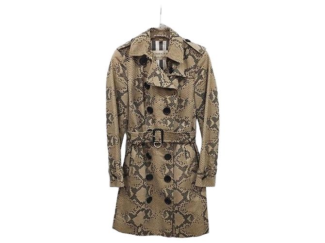 Burberry Python Print Trench Coat