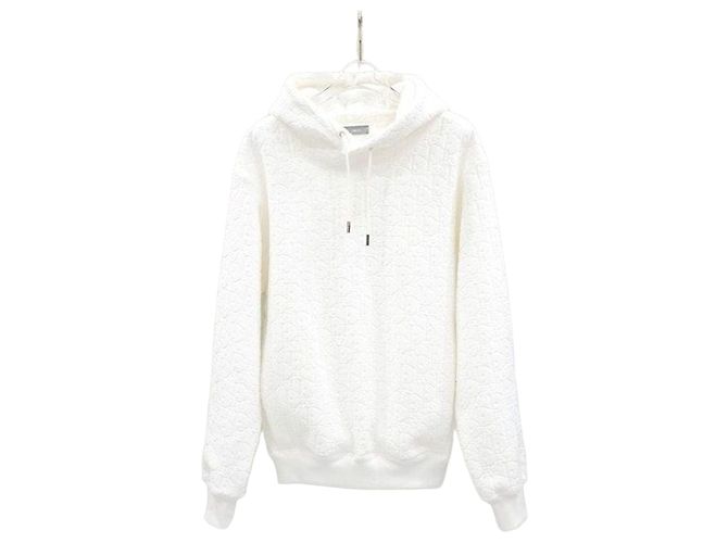 Dior Sudadera con capucha de algodón terry White Oblique