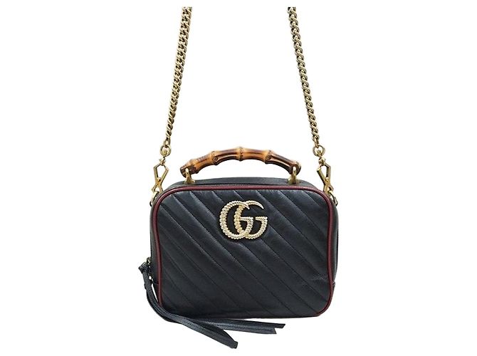 Bamboo Gucci Bolsa de Ombro com Alça de Bambu e Corrente