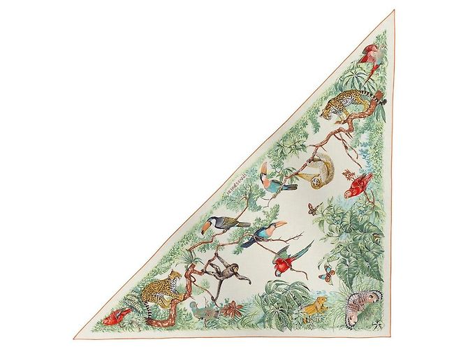 Hermès Lenço Triangular Equateur