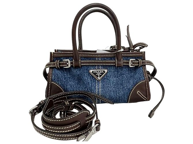 Mini Borsa Prada Denim Blu