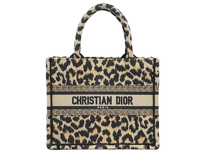 Book Tote Dior Petit Cabas Book Bag Léopard