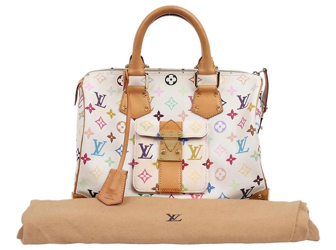 Louis Vuitton Saco Tote Speedy Monogram Multi Canvas White