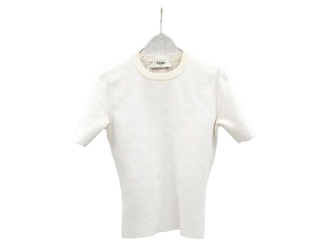 Fendi Gebürsteter Double Knit Weiß