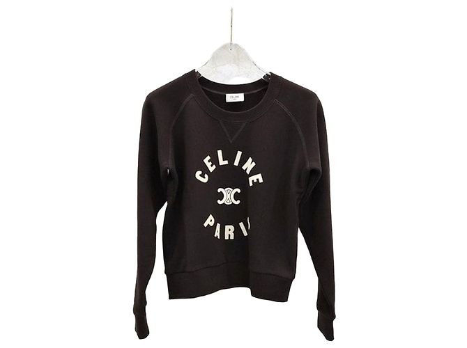 Céline TROIS Logo Sweatshirt XS