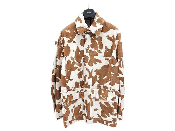 Fendi Lammfell-Lederjacke