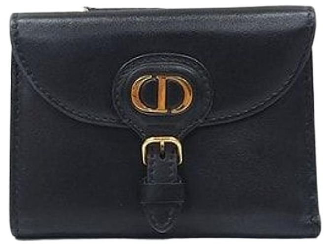 Dior Carteira Bobby Bifold com aba em couro Box