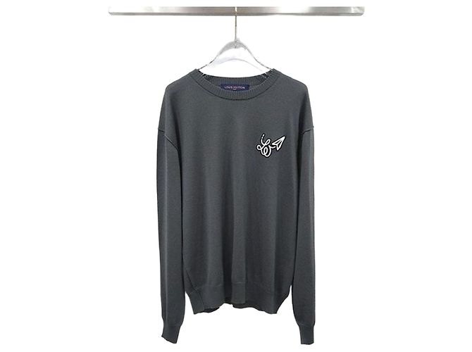 Louis Vuitton Bestickter Strickpullover mit Rundhalsausschnitt