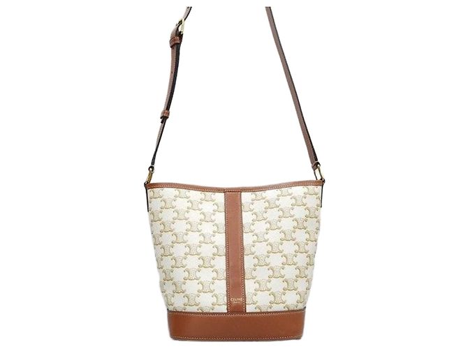 Céline Borsa a secchiello piccola Trio Canvas Bianca