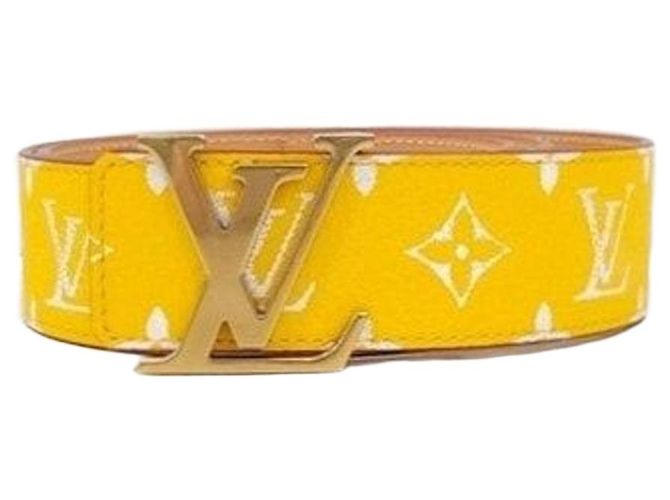 Louis Vuitton Cinturón reversible amarillo