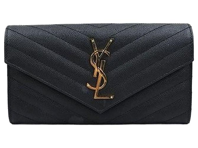 Autre Marque Cartera Larga con Solapa Monogram