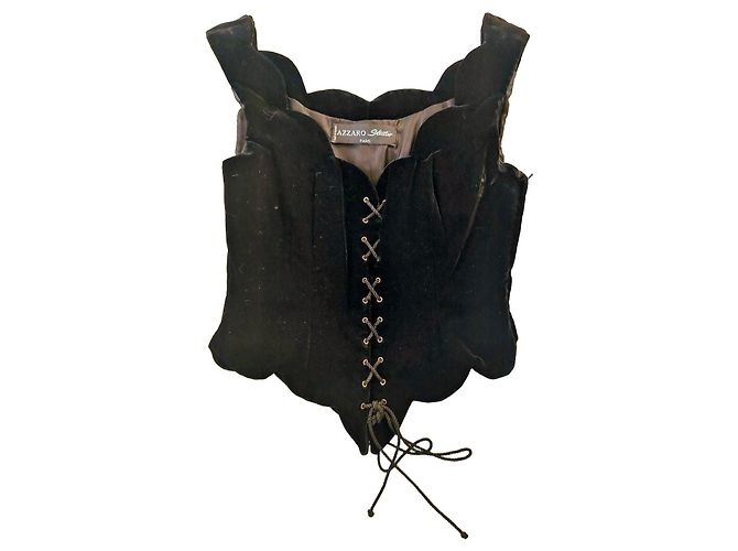 Azzaro Studio Samt Corsage Schwarz