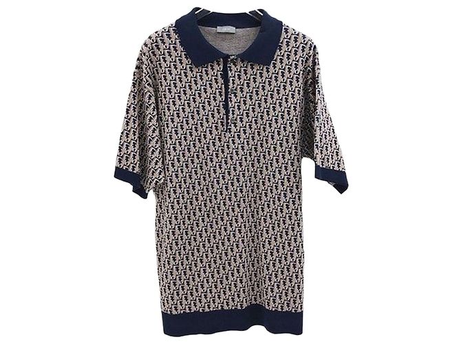Dior Oblique Polohemd Grün Leder