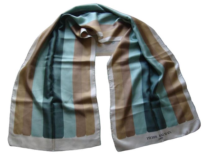 Pierre Balmain Lenço de seda listrado